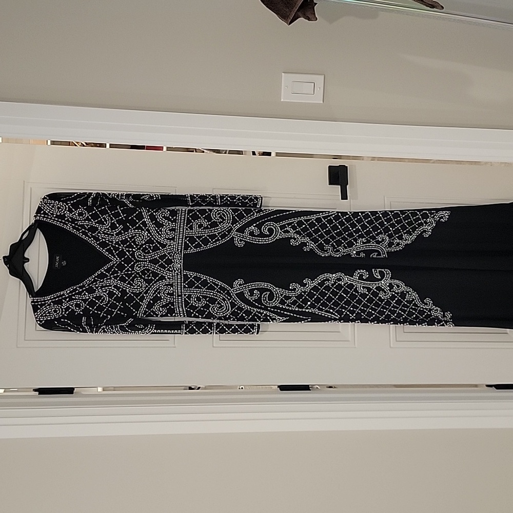 All over beaded evening dress